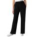 Plus Size Women's Sport Knit Straight Leg Pant by Woman Within in Black (Size 6X)