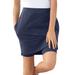 Plus Size Women's Stretch Cotton Skort by Woman Within in Navy (Size 1X)