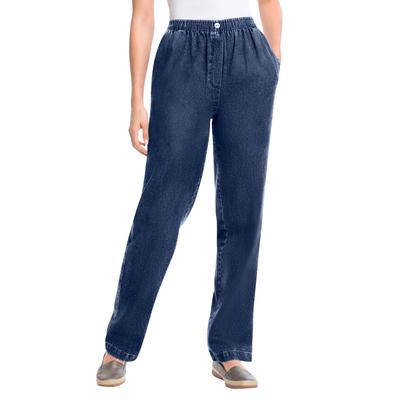 Plus Size Women's 7-Day Straight-Leg Denim Jean by Woman Within in Indigo (Size 34 W) Pant