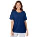 Plus Size Women's Sleep Tee by Dreams & Co. in Evening Blue (Size 4X) Pajama Top