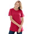 Plus Size Women's Perfect Short-Sleeve Crewneck Tee by Woman Within in Classic Red (Size 4X) Shirt