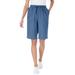 Plus Size Women's Drawstring Denim Short by Woman Within in Stonewash (Size 26 W) Shorts