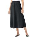 Plus Size Women's 7-Day Knit A-Line Skirt by Woman Within in Heather Charcoal (Size 4XP)