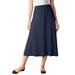 Plus Size Women's 7-Day Knit A-Line Skirt by Woman Within in Navy (Size 1XP)