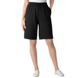 Plus Size Women's Sport Knit Short by Woman Within in Black (Size 3X)