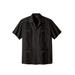 Men's Big & Tall KS Island™ Short-Sleeve Guayabera Shirt by KS Island in Black (Size 5XL)