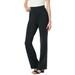 Plus Size Women's Bootcut Ponte Stretch Knit Pant by Woman Within in Heather Charcoal (Size 24 WP)