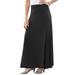 Plus Size Women's Everyday Stretch Knit Maxi Skirt by Jessica London in Black (Size 14/16) Soft & Lightweight Long Length