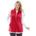 Plus Size Women's Zip-Front Microfleece Vest by Woman Within in Classic Red (Size 4X)