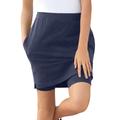 Plus Size Women's Stretch Cotton Skort by Woman Within in Navy (Size L)