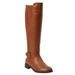 Wide Width Women's The Milan Wide Calf Boot by Comfortview in Cognac (Size 8 W)