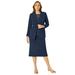 Plus Size Women's Single-Breasted Skirt Suit by Jessica London in Navy (Size 18) Set