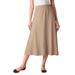 Plus Size Women's 7-Day Knit A-Line Skirt by Woman Within in New Khaki (Size M)