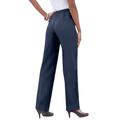 Plus Size Women's Classic Bend Over® Pant by Roaman's in Navy (Size 26 T) Pull On Slacks