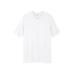 Men's Big & Tall Shrink-Less™ Lightweight Longer-Length V-neck T-shirt by KingSize in White (Size 2XL)