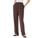 Plus Size Women's 7-Day Knit Straight Leg Pant by Woman Within in Chocolate (Size 5X)