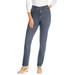 Plus Size Women's Comfort Curve Straight-Leg Jean by Woman Within in Medium Stonewash Sanded (Size 24 WP)