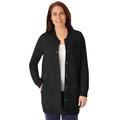 Plus Size Women's Fleece Baseball Jacket by Woman Within in Black (Size 2X)