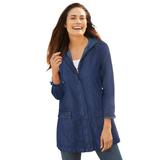 Plus Size Women's Lightweight Hooded Jacket by Woman Within in Indigo (Size 22/24)