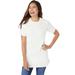 Plus Size Women's Thermal Short-Sleeve Satin-Trim Tee by Woman Within in White (Size 3X) Shirt