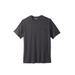 Men's Big & Tall Shrink-Less™ Lightweight Pocket Crewneck T-Shirt by KingSize in Heather Charcoal (Size 9XL)
