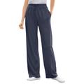 Plus Size Women's Sport Knit Straight Leg Pant by Woman Within in Navy (Size S)