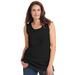 Plus Size Women's Perfect Scoopneck Tank by Woman Within in Black (Size L) Top