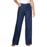 Plus Size Women's Perfect Cotton Wide-Leg Jean by Woman Within in Indigo (Size 12 WP)