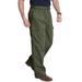 Men's Big & Tall Knockarounds® Full-Elastic Waist Cargo Pants by KingSize in Olive (Size 4XL 38)