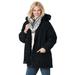 Plus Size Women's Microfiber Down Parka by Woman Within in Black (Size L) Winter Coat