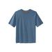 Men's Big & Tall Heavyweight Jersey Crewneck T-Shirt by Boulder Creek in Slate Blue (Size 3XL)