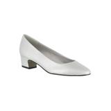 Women's Prim Pump by Easy Street® in Silver Satin (Size 8 1/2 M)