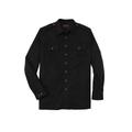 Men's Big & Tall Long Sleeve Pilot Shirt by Boulder Creek® in Black (Size 6XL)