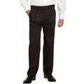 Men's Big & Tall Classic Fit Wrinkle-Free Expandable Waist Pleat Front Pants by KingSize in Black (Size 54 38)