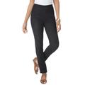 Plus Size Women's Stretch Denim Straight-Leg Jegging by Jessica London in Black (Size 20) Jeans Legging