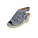 Wide Width Women's The Diane Espadrille by Comfortview in Chambray (Size 10 W)