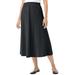 Plus Size Women's 7-Day Knit A-Line Skirt by Woman Within in Heather Charcoal (Size SP)