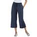 Plus Size Women's Sport Knit Capri Pant by Woman Within in Navy (Size S)