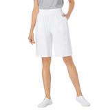 Plus Size Women's Jersey Knit Short by Woman Within in White (Size 4X)