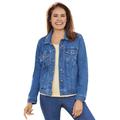 Plus Size Women's Stretch Denim Jacket by Woman Within in Medium Stonewash (Size 20 W)