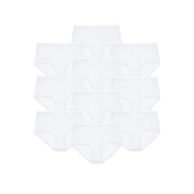 Plus Size Women's Full Coverage Nylon Brief 10-Pack by Comfort Choice in White Pack (Size 15) Underwear
