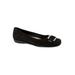 Wide Width Women's Sizzle Signature Leather Ballet Flat by Trotters® in Black Suede (Size 7 W)