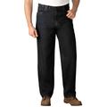 Men's Big & Tall Expandable Waist Relaxed Fit Jeans by KingSize in Black Denim (Size 38 40)