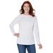 Plus Size Women's Perfect Long-Sleeve Crewneck Tee by Woman Within in White (Size M) Shirt