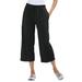 Plus Size Women's Sport Knit Capri Pant by Woman Within in Black (Size 6X)