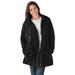Plus Size Women's Fleece-Lined Taslon® Anorak by Woman Within in Black (Size 2X) Rain Jacket