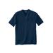 Men's Big & Tall Shrink-Less™ Lightweight V-Neck Pocket T-Shirt by KingSize in Navy (Size 7XL)
