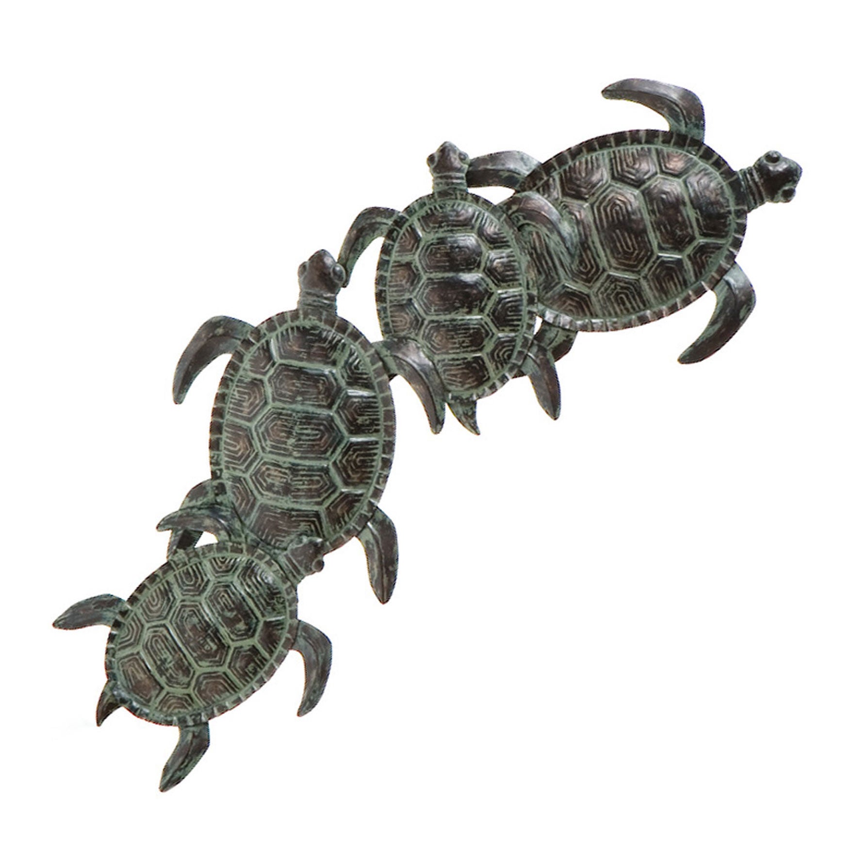 Sea Turtle Metal Wall Art by SEI Furniture in Green Black