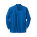 Men's Big & Tall Long-Sleeve Shrink-Less™ Piqué Polo by KingSize in Royal Blue (Size 8XL)