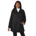 Plus Size Women's A-Line Wool Peacoat by Jessica London in Black (Size 18) Winter Wool Double Breasted Coat